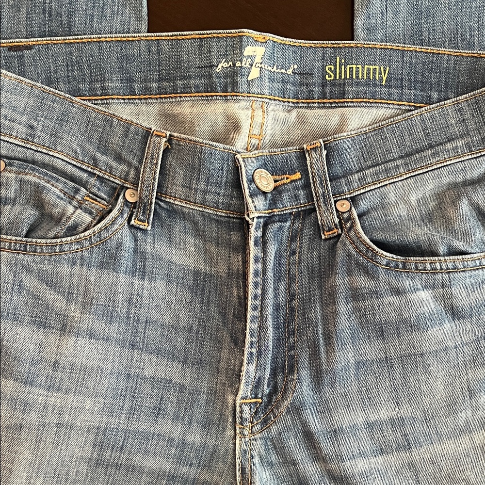 7 For All Mankind Men's Blue Denim Jeans - Picture 3 of 8